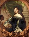1682 Noblewoman at the age of 15 years with a servant by Cornelio Schut III (auctioned by Bukowskis)