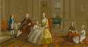 1742-1743 John Bacon family by Arthur Devis (Yale Center for British Art - New Haven, Connecticut USA) close up