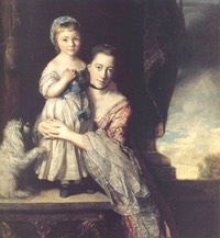 1759 Georgiana, Countess Spencer, nee Poyntz, and her daughter by Sir Joshua Reynolds (Spencer Collection - Althorp, Northamptonshire, UK)