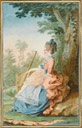 1760 (?) Madame Bontemps, gouvernante des Tuileries qui a épousé le marquis de Bissy by Louis Carrogis (Musée Condé - Chantilly France)