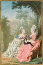 1769 comtesse de Boufflers et la duchesse de Lauzun by Louis Carrogis (Musée Condé - Chantilly France)