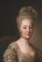 1774 Hedvig Elisabeth Charlotta by Alexander Roslin (Nationalmuseum - Stockholm, Sweden) head and neckline