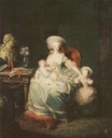 1782 Marie Antoinette and her children by Charles Leclercq (location unknown to gogm)