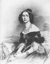 1842 Maria Anna, Queen of Saxony print from Stieler closeup