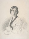 1842 Miss Margaret Louis Gordon Hay later Baronne Gudin (misidentification?) by Franz Xaver Winterhalter (location unknown to gogm)