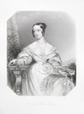 1849 (publication date) Lady Flora Hastings posthumous (by and published by William Finden, by and published by Edward Francis Finden, printed by McQueen (Macqueen), after E. Hawkins stipple engraving)