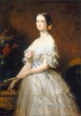 1854 Eugénie de Montijo shown in a ball dress, wearing the sash of the Grand-Croix of the order of noble ladies of Marie-Louise of Spain by Edouard Louis Dubufe (Versailles)