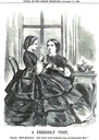 1860 Punch cartoon of Empress Eugénie and Queen Victoria