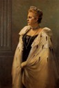 1915 Portrait of Queen Olga by Georgios Iakovidis (location unknown to gogm) only fixed lower part of right edge Wm