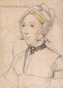 ca. 1534-1536 Katherine, Duchess of Suffolk and 4th wife of Charles Brandon, by Hans Holbein the Younger (Royal Collection)