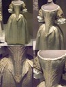 ca. 1660 Silver tissue dress with parchment lace (Fashion Museum, Bath - Bath, Somerset, UK) From pinterest.com/hannahrc15/17th-century/ inc. exposure
