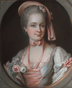 ca. 1760 Duchesse de Saulx-Tavannes, née Marie-Éléonore-Eugénie de Lévis-Châteaumorand (1739–1793) by Claude Pougin de Saint-Aubin (private collection) From pastellists.com-Articles-Pougin
