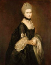 ca. 1763 Maria Walpole, Countess of Waldegrave, later Duchess of Gloucester in a black mourning dress by Thomas Gainsborough (Dunedin Public Art Gallery - Dunedin, Otego Region, New Zealand)