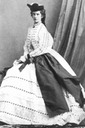 1863 Elisabeth wearing white dress by Oscar Kramer