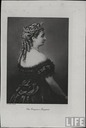 Empress Eugenie in dark dress and tiara print