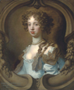 Lady Frances Norcliffe (1654-1731), bust-length, in a pale blue dress with a pearl clasp by Sir Peter Lely (auctioned by Christie's) From Christie's Web site size fixed at 50 cm high at 28.35 pixels/cm (see Christie's lot notes) inc. exp