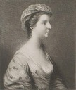 Mary, Duchess of Gloucester taken from panel, print after Sir Joshua Reynolds