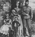 1867 The imperial couple in front of the Royal Castle at Gödöllo