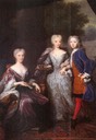 ca. 1725 Princess Marie-Louise and her two children, Princess Amalia and Prince Willem IV, by ? (location unknown to gogm)