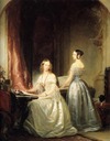 1840 Grand Duchesses Olga Nikolaevna and Alexandra Nikolaevna by Christina Robertson (Hermitage)
