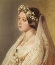 1847 Queen Victoria in wedding veil by Franz Xaver Winterhalter (Royal collection)