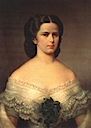 1854 Sissi wearing a lace bertha by ? (location unknown to gogm)