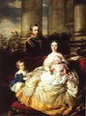 1862 Emperor Frederick III of Germany with his wife, Empress Victoria, and their children, Prince William and Princess Charlotte by Franz Xavier Winterhalter (Royal Collection)