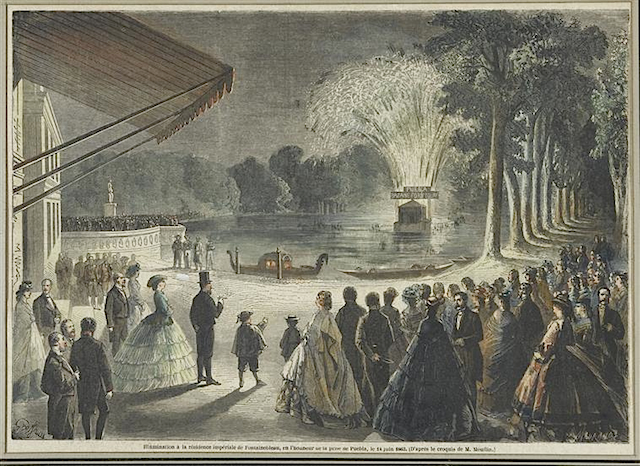 1863 Illumination à la résidence impériale de Fontainebleau, en l'honneur de la prise de Puebla (Fontainebleau, château Fontainebleau, château) Photo credit - Gérard Blot)