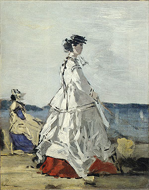 1865-1867 Princess Pauline Metternich on the beach by Eugene Boudin (Metropolitan Museum)