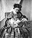 1859 Crown Princess Victoria with baby Wilhelm